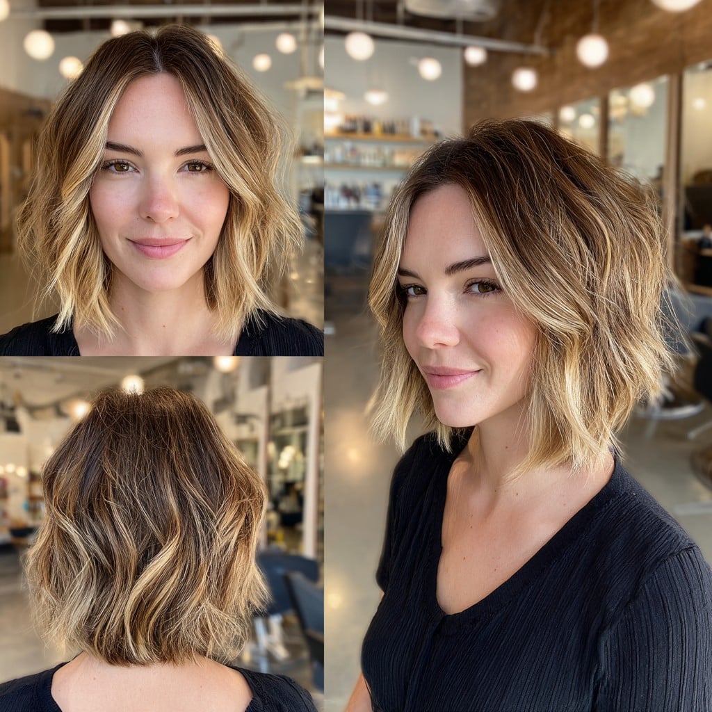 Honey Bronde Waves Hair