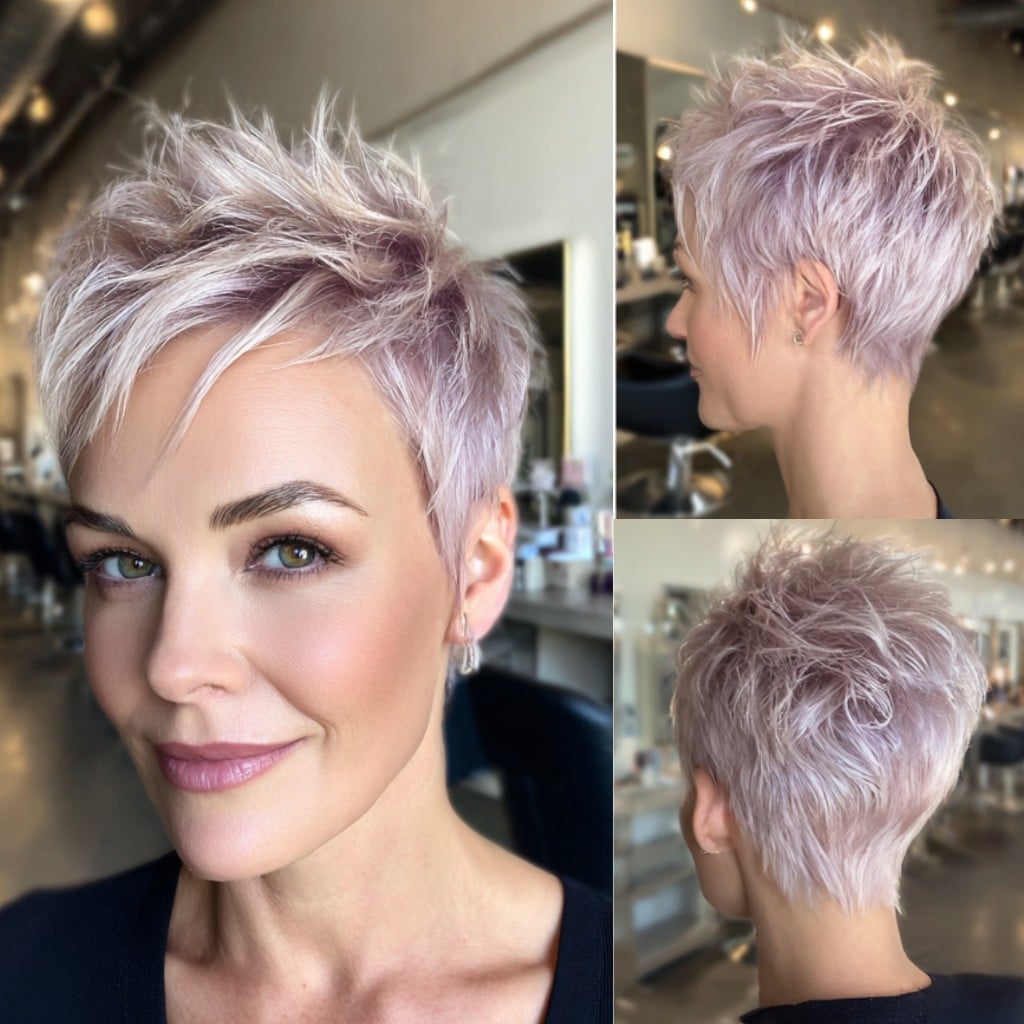Icy Lilac Pixie Hair