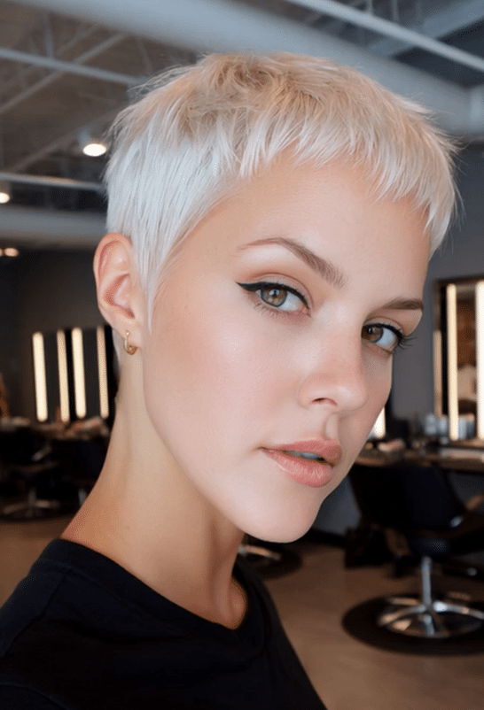 Icy Platinum Blonde Hair