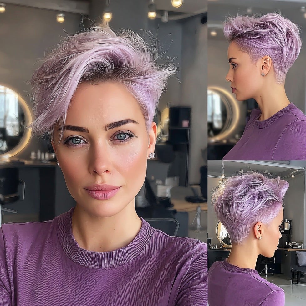 Lavender Blush Pixie Hair