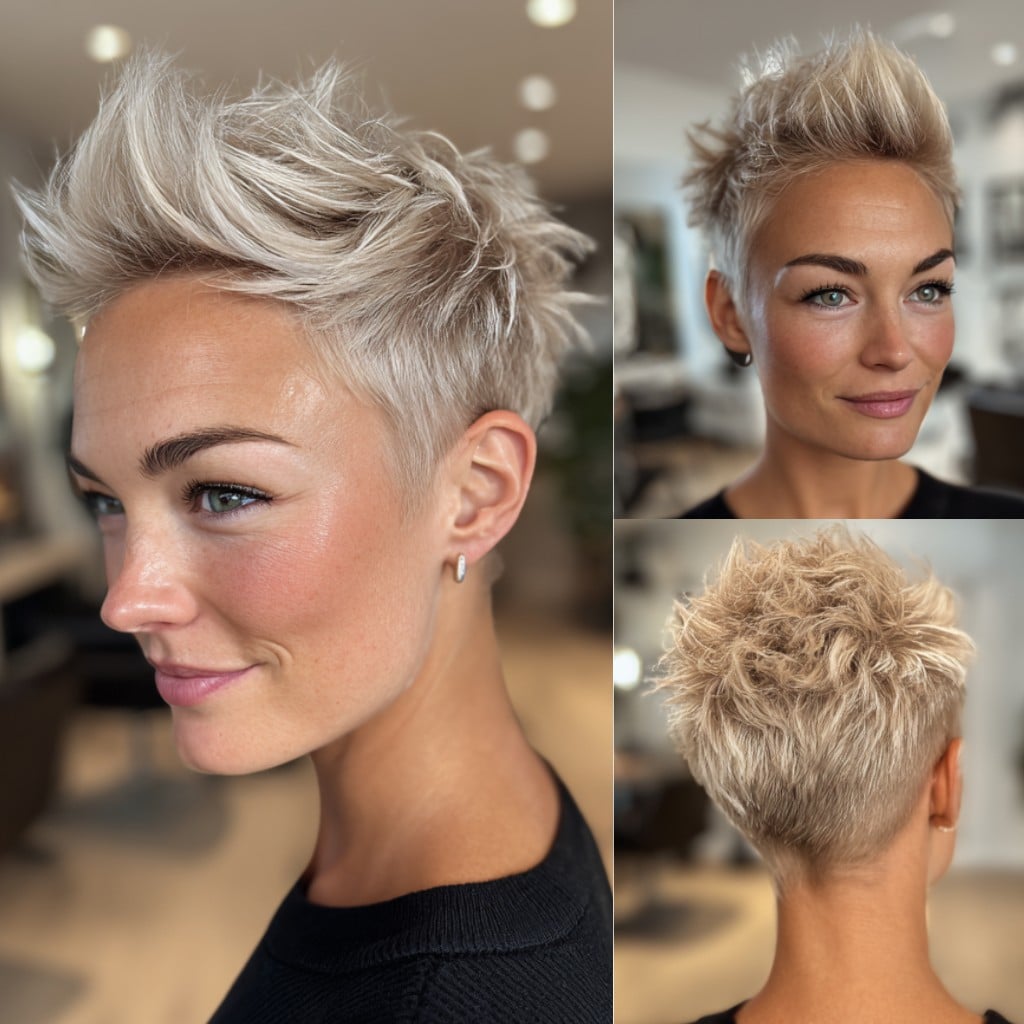 Platinum Blonde Pixie Hair