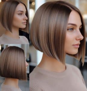 Soft Mocha Brown Bob Hair