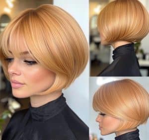 Strawberry Blonde Bob Hair