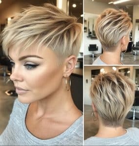 Textured Blonde Pixie Hair