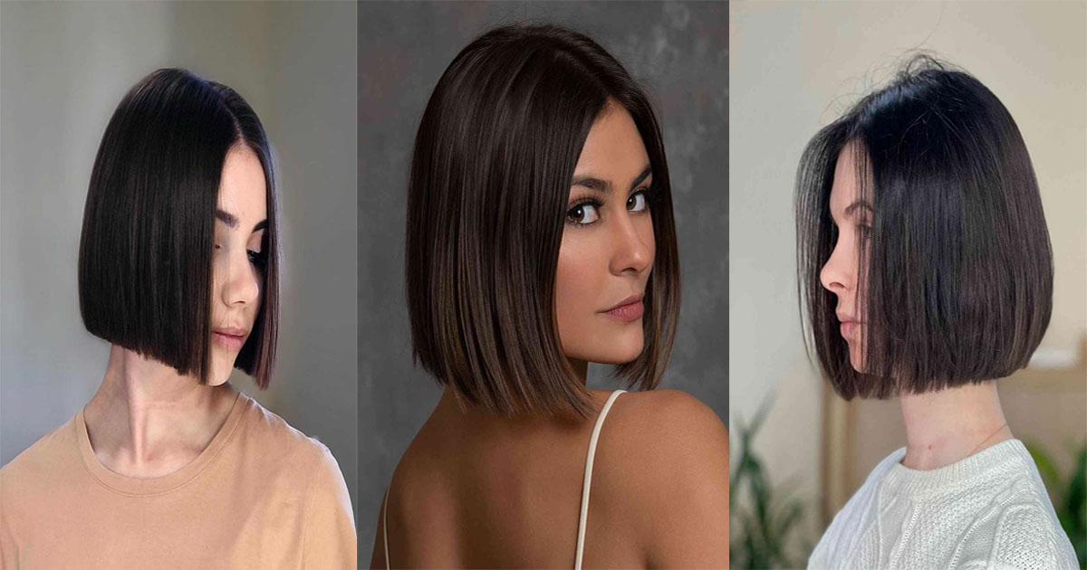 23 Chin-Length Blunt Bob Hair Ideas For Women To Consider in 2023
