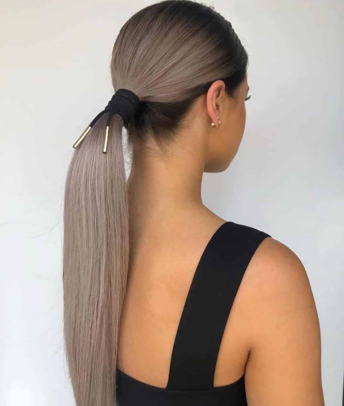 A Simple Long Straight Ponytail