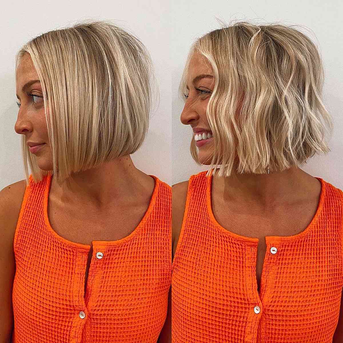 Above-The-Shoulder Blunt Textured Bob