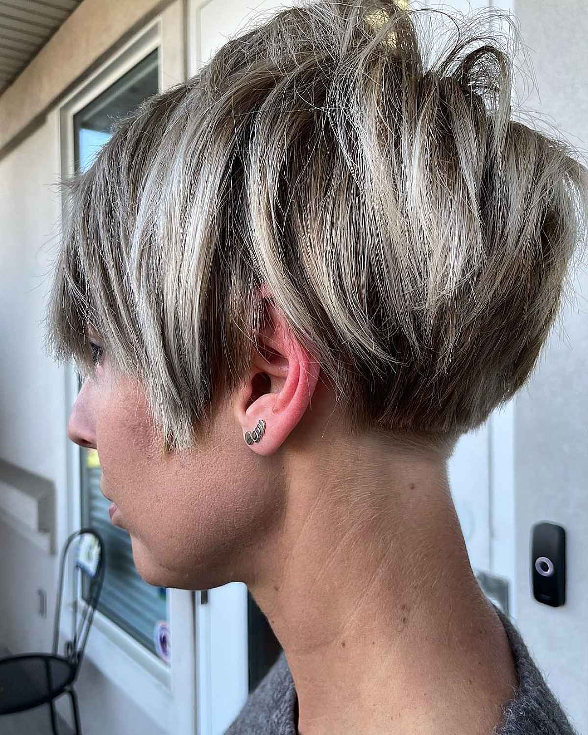Androgynous Pixie Bob That's Stacked