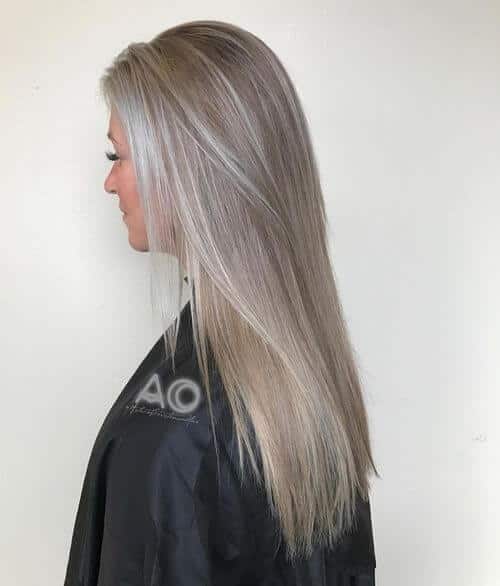 Ashy Platinum Balayage