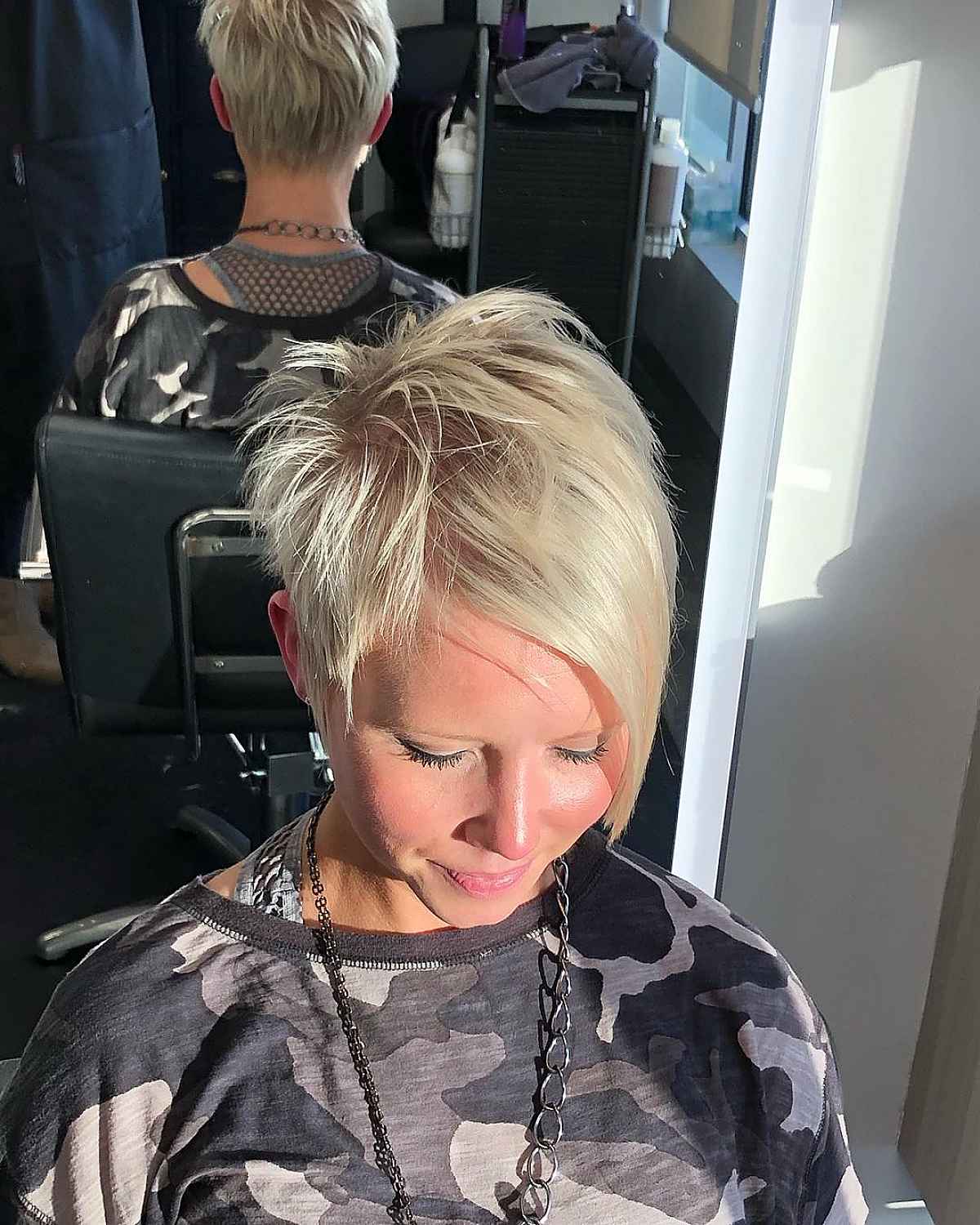 Asymmetrical Pixie with Sleek Side Bangs