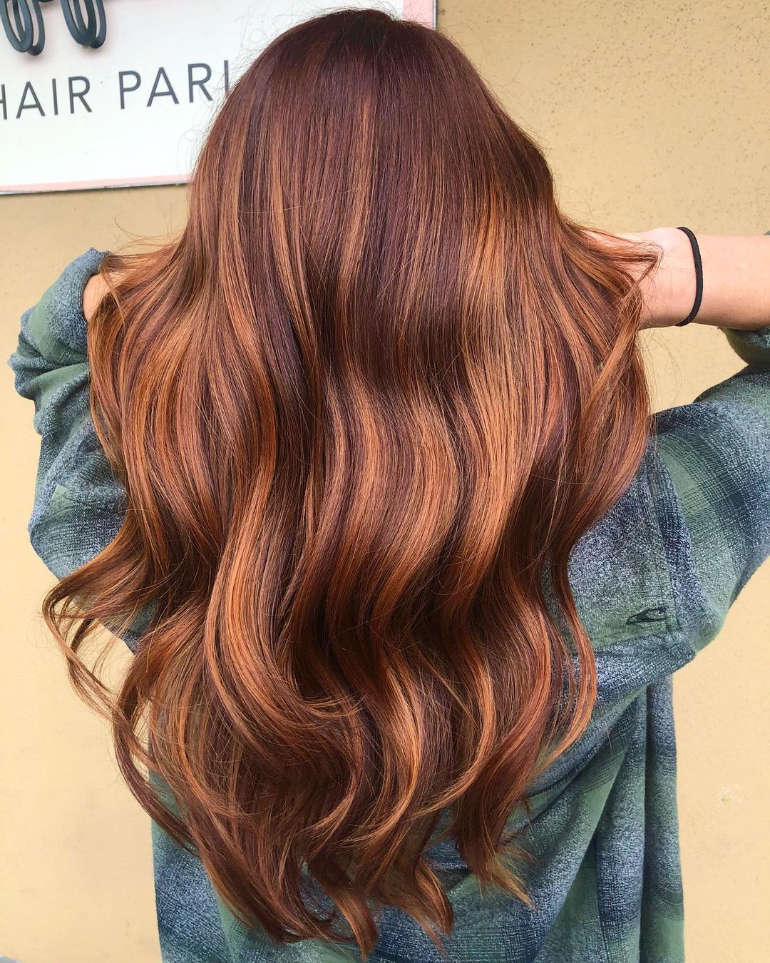 Auburn and Medium Brown Balayage