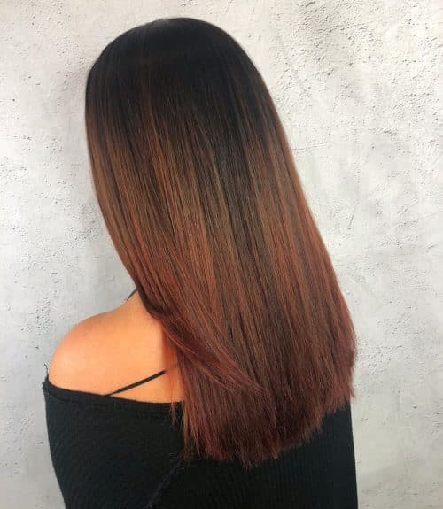 Auburn Red Balayage