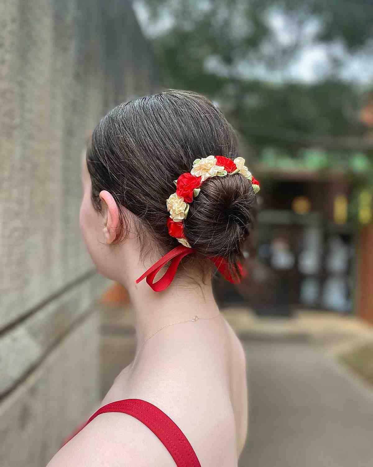 Ballerina Bun for Long Hair