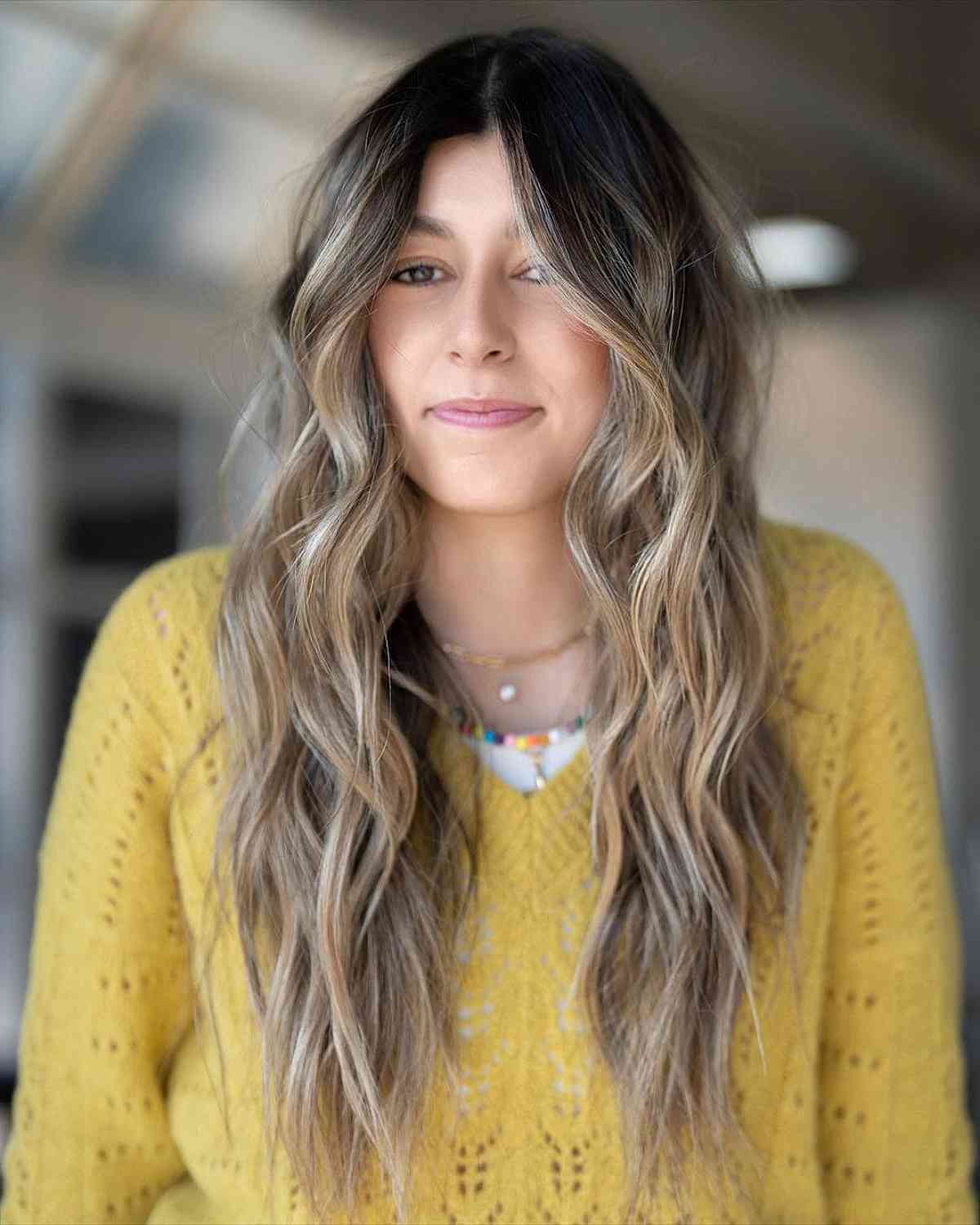 Beach Waves on Long Layered Hair