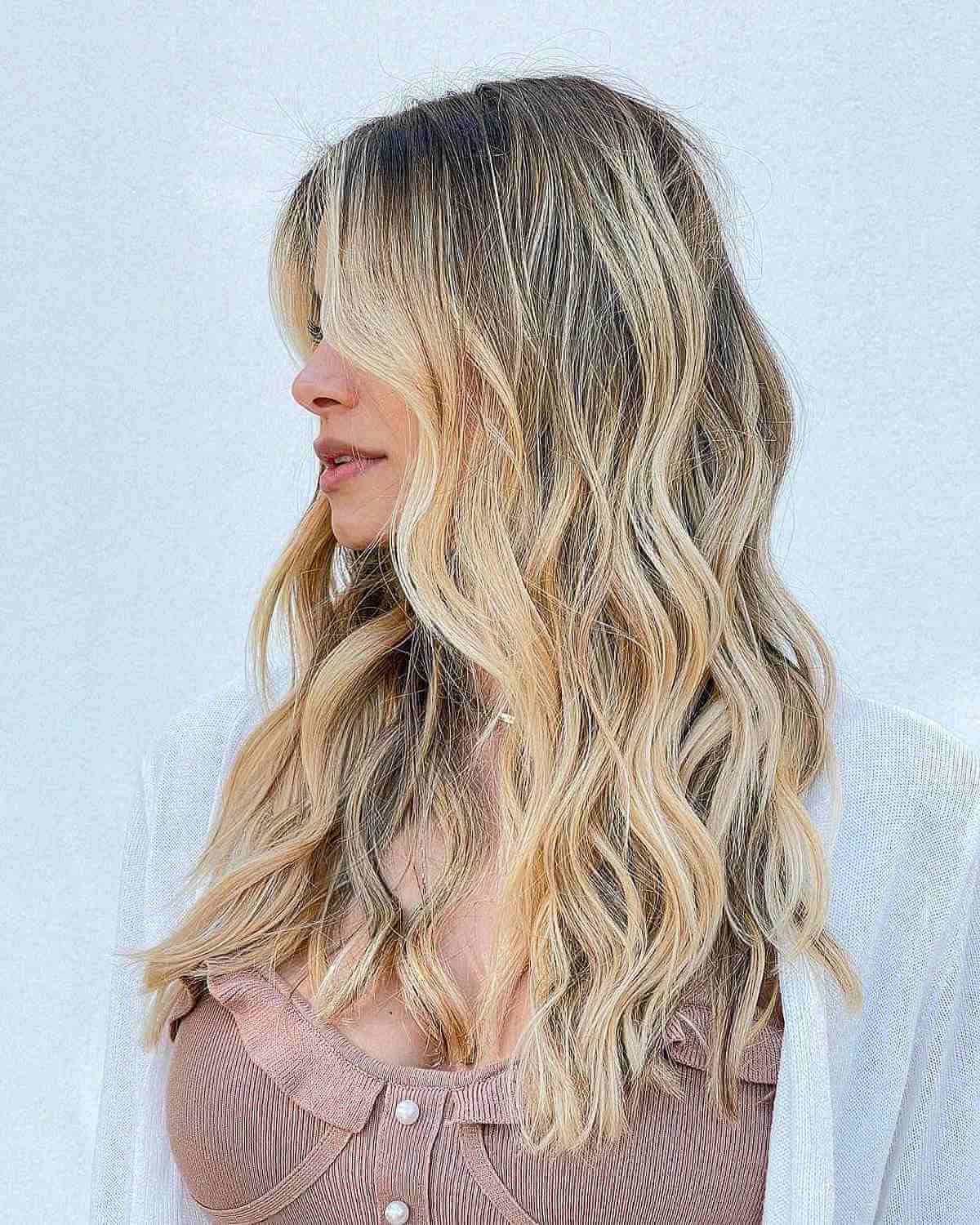 Beachy Blonde Hair with Brown Lowlights