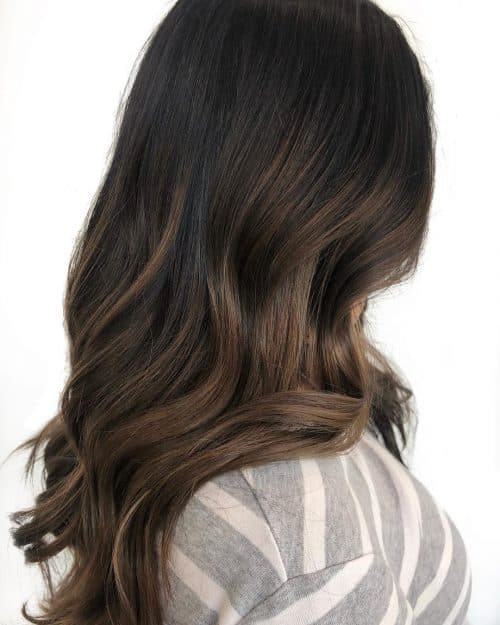 Best-looking dark ash brown balayage