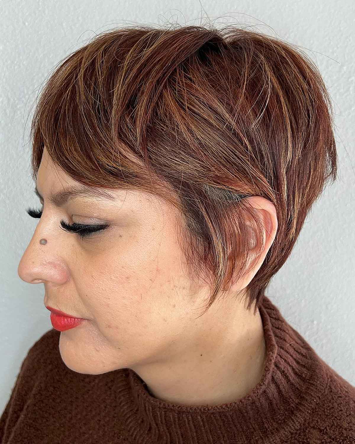 Bixie Cut with a Fringe and Shorter Layers
