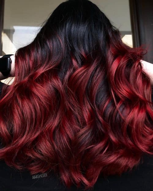 Black and Red Balayage