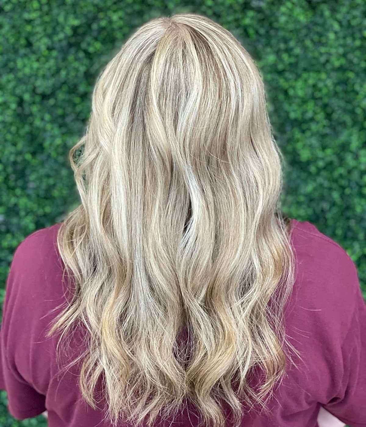 Bleach Blonde Hair with Lowlights