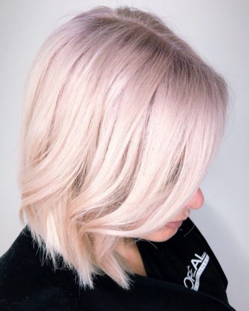 Blonde with Lilac Purple Hues