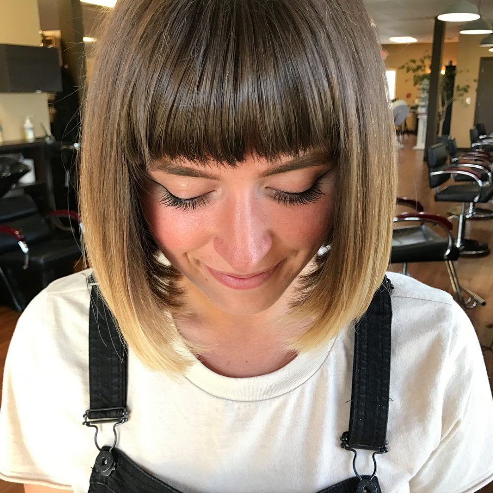 Blunt Bob with Precise Bangs hairstyle