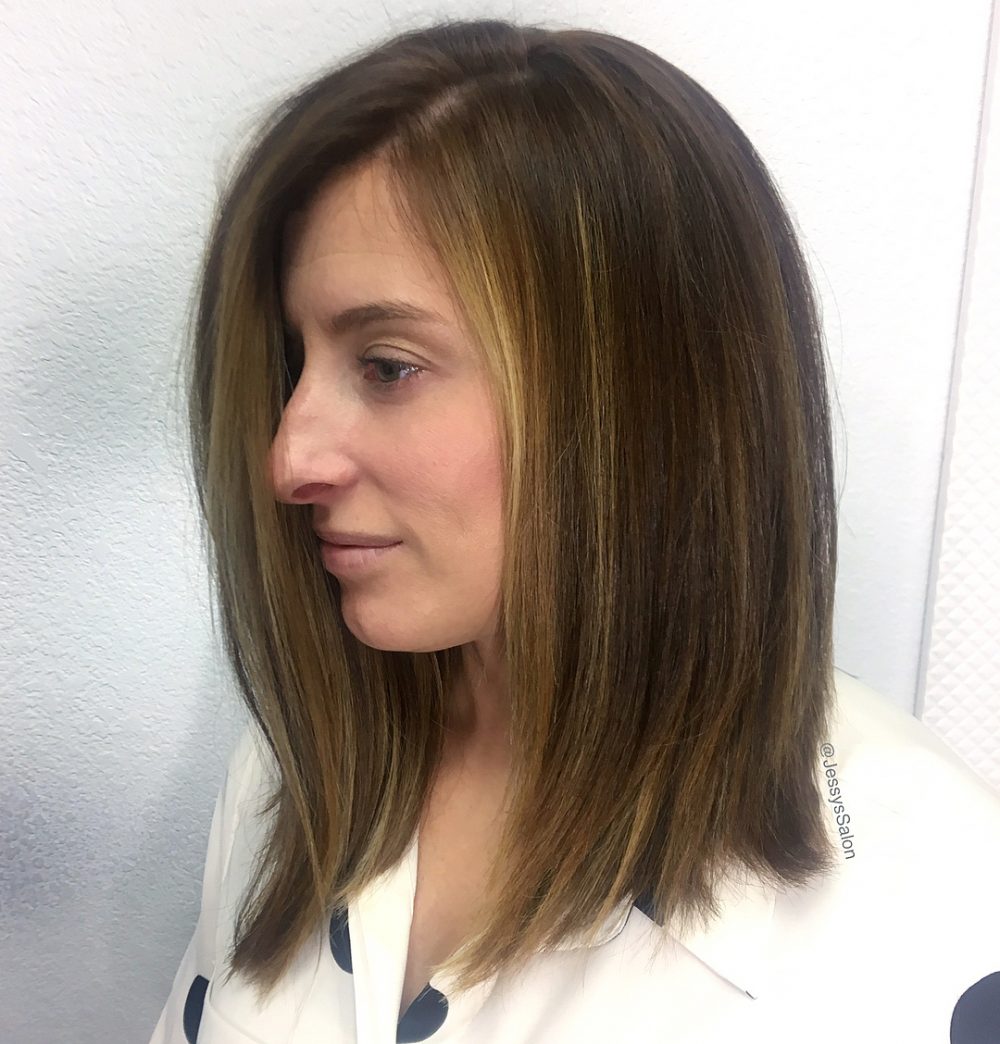 Blunt Lob with Invisible Layers hairstyle