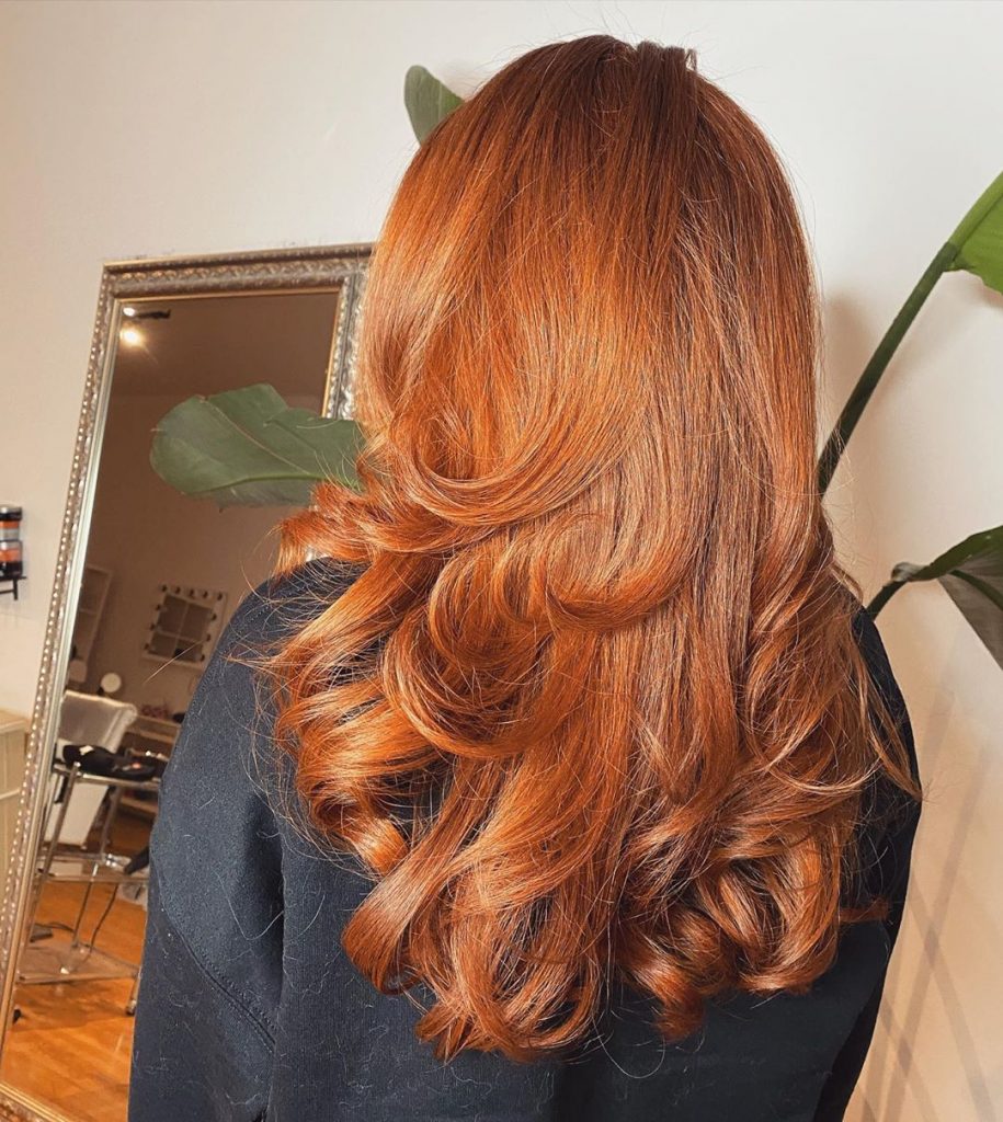 Bouncy Layers for Red Ginger Long Hair