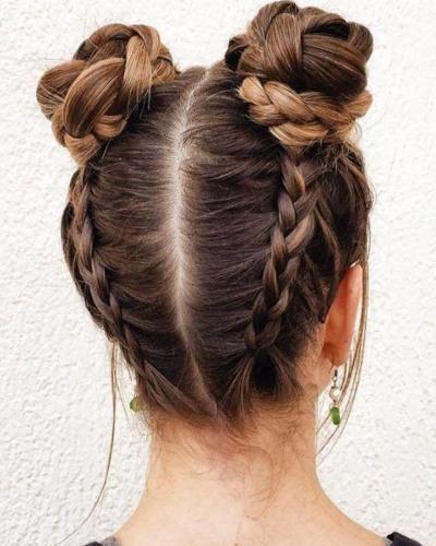 Braided Space Buns