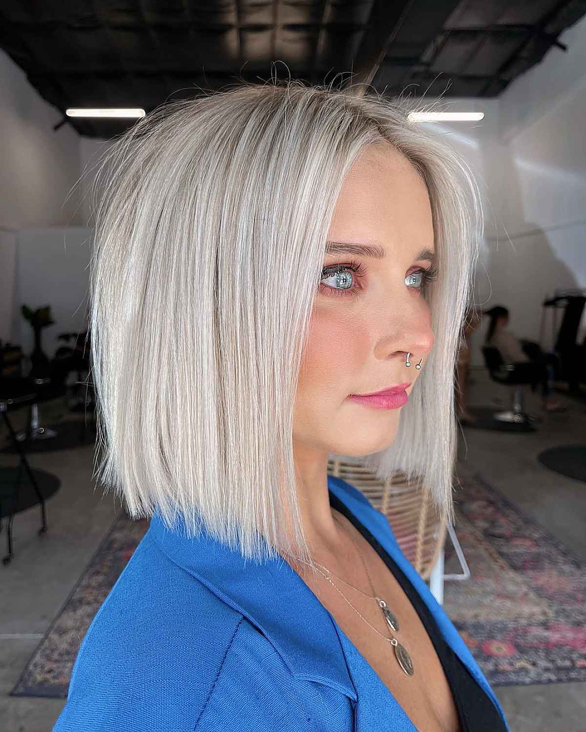 bright platinum blonde