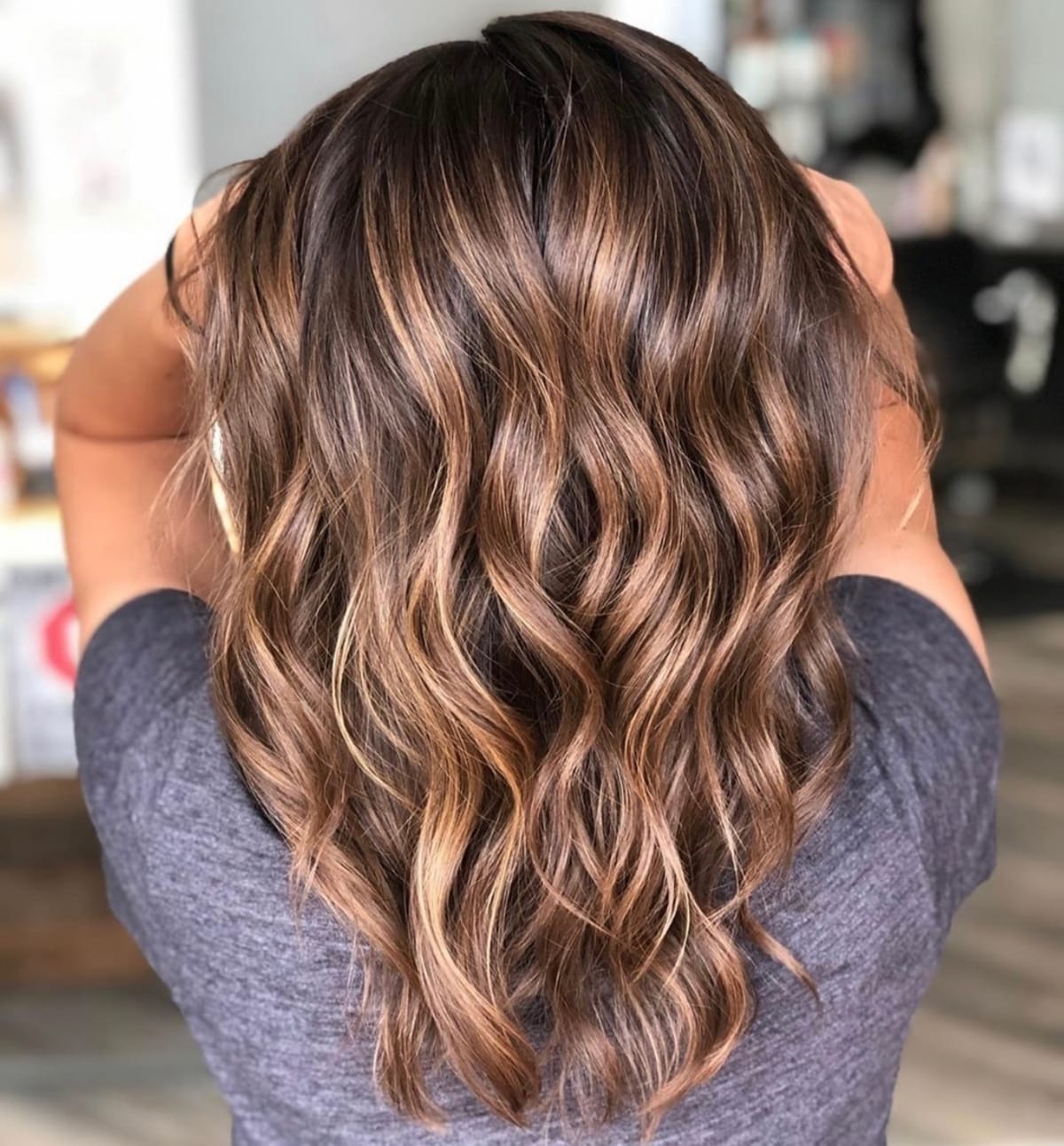 Bronzed balayage for brown hair