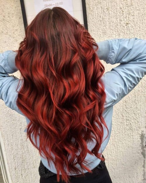 Brown and Red Balayage