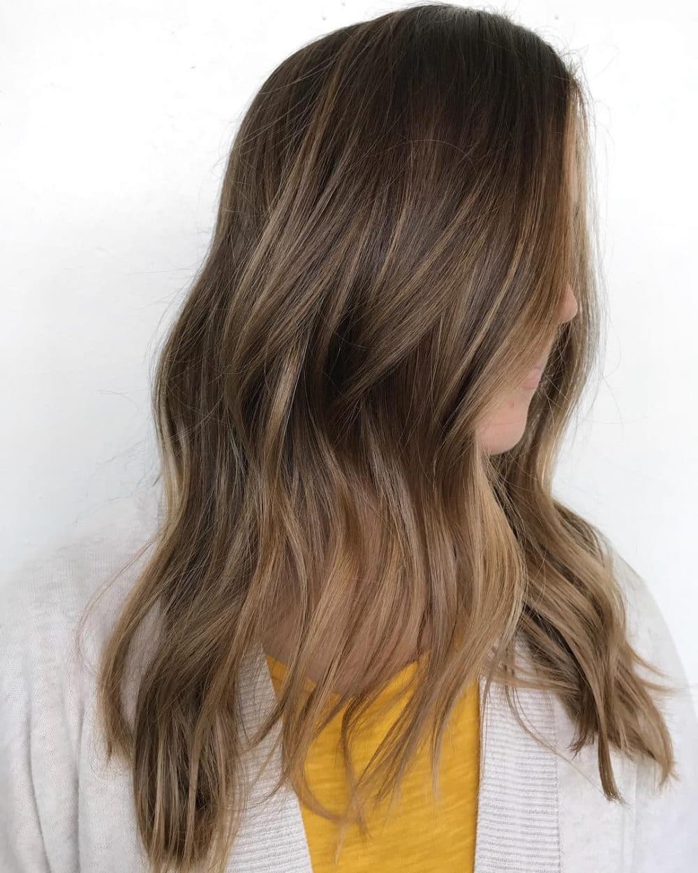 Brown Blonde Balayage for Long Thin Hair