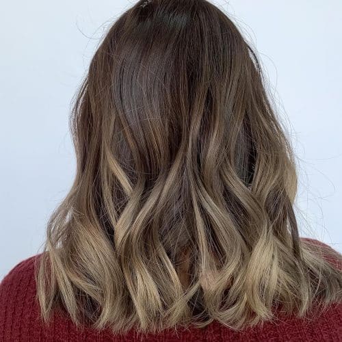 brown to ash blonde balayage