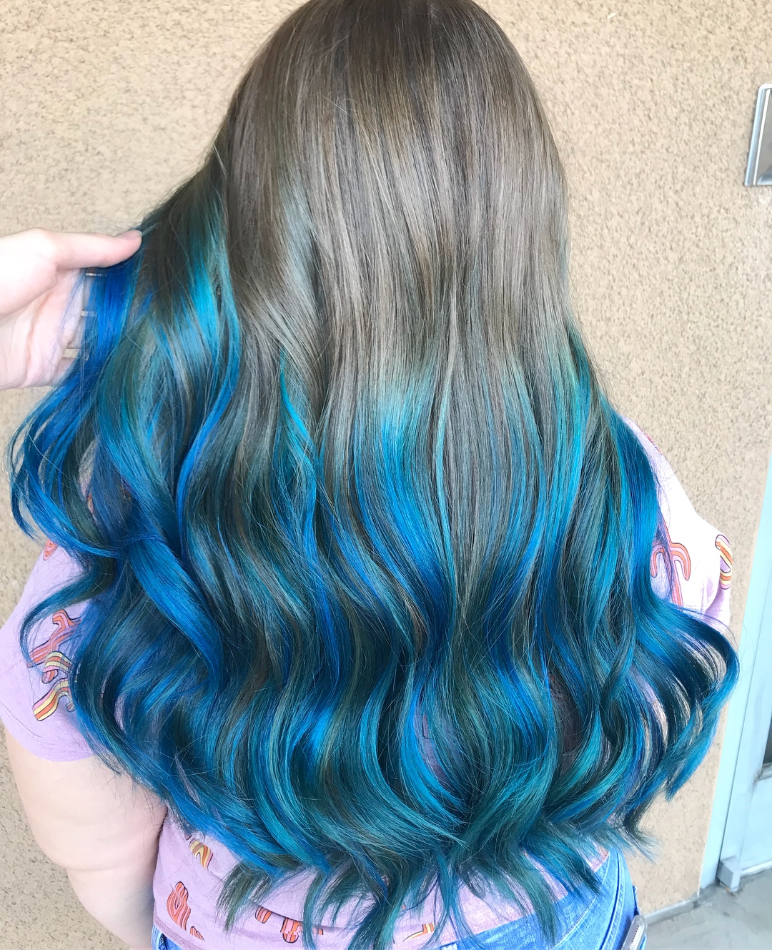 Brown to Blue Ombre
