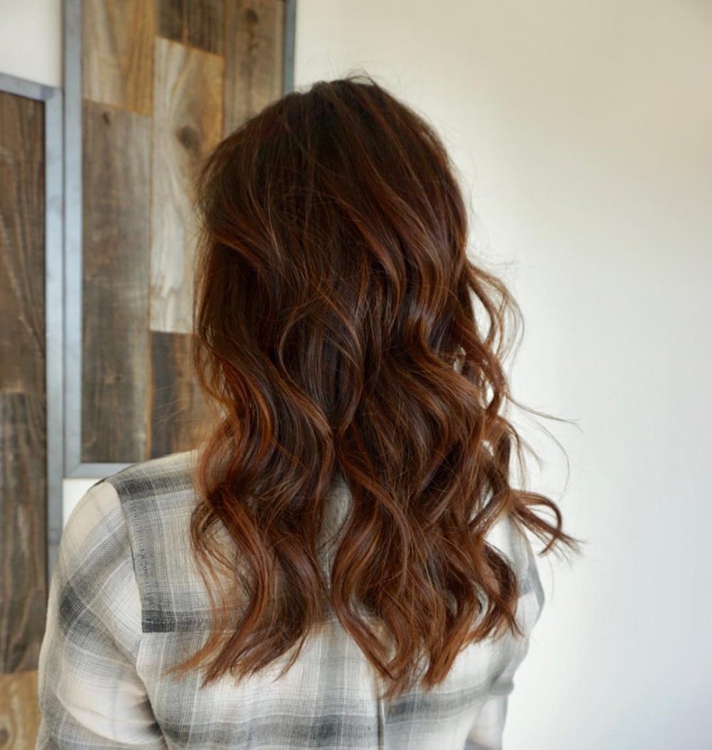 Caramel Balayage Waves hairstyle