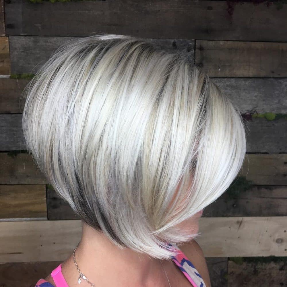 Chin-Length Icy Blonde Bob Haircut