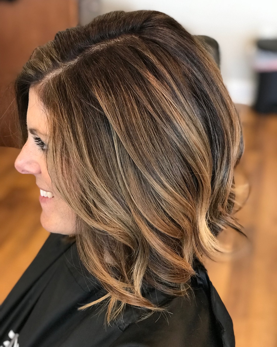 Chopped Lob Haircut for Thick Hair