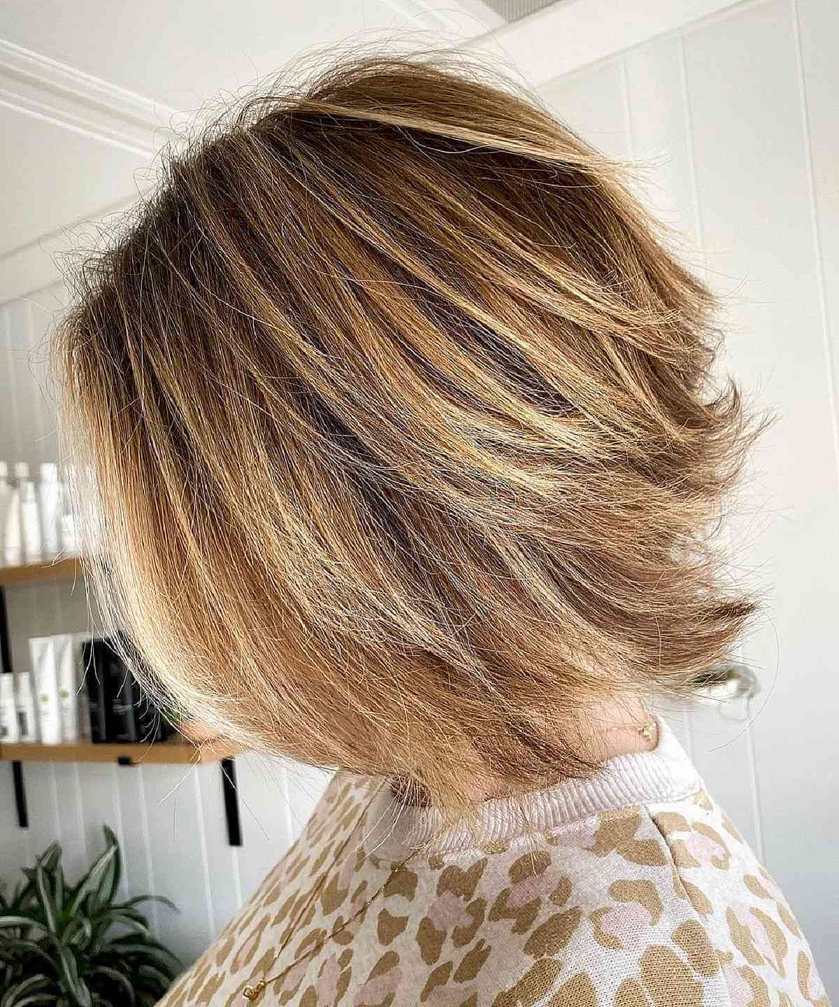 Choppy Long Layered Bob Cut