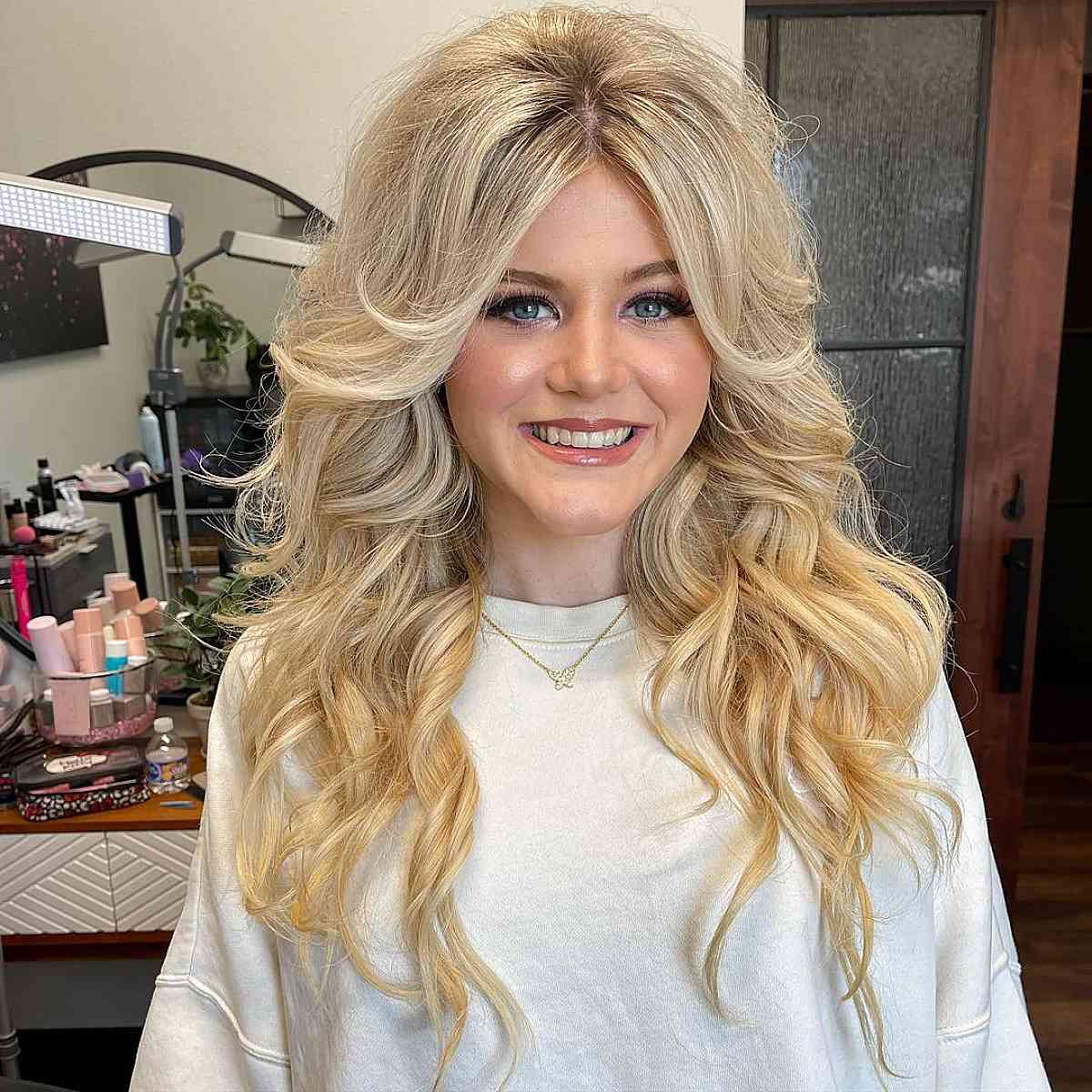 cool beach waves on long blonde locks