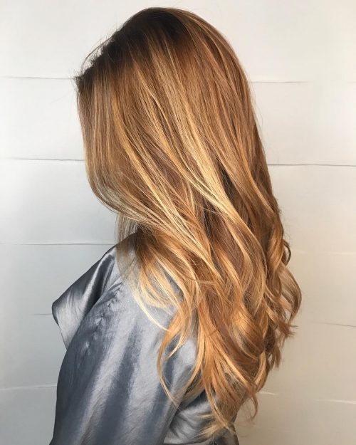 Copper and Blonde Balayage