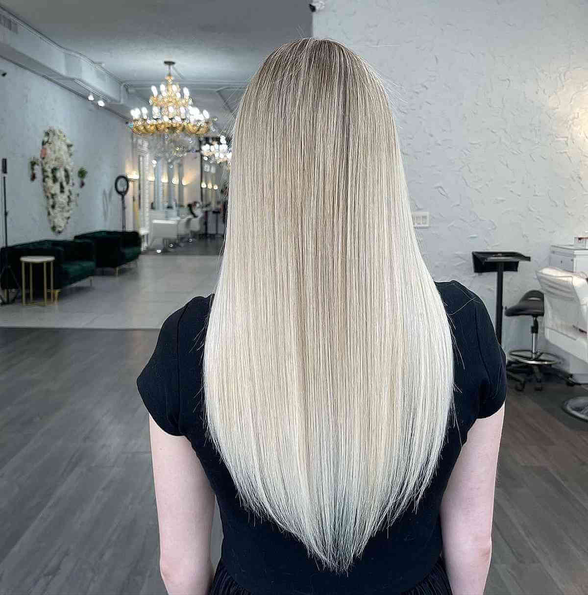 Creamy Vanilla Platinum Blonde Foilayage