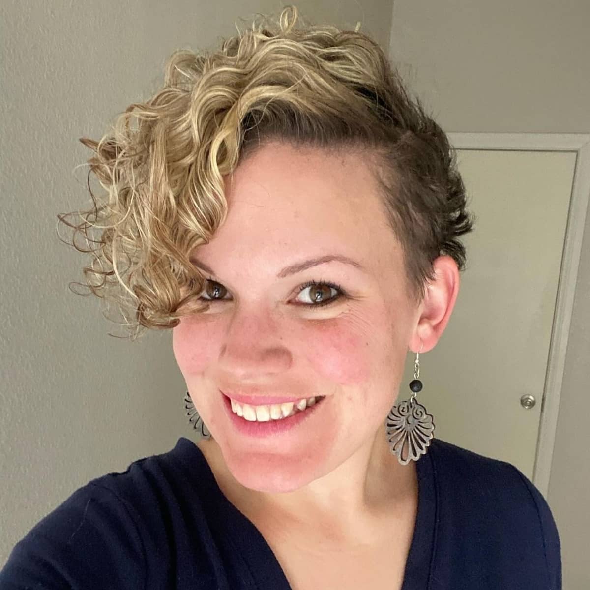 Curly Asymmetrical Pixie Hairstyle