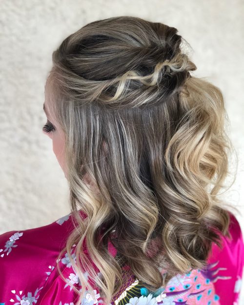 Cute Half Up with a Twist Hairstyle