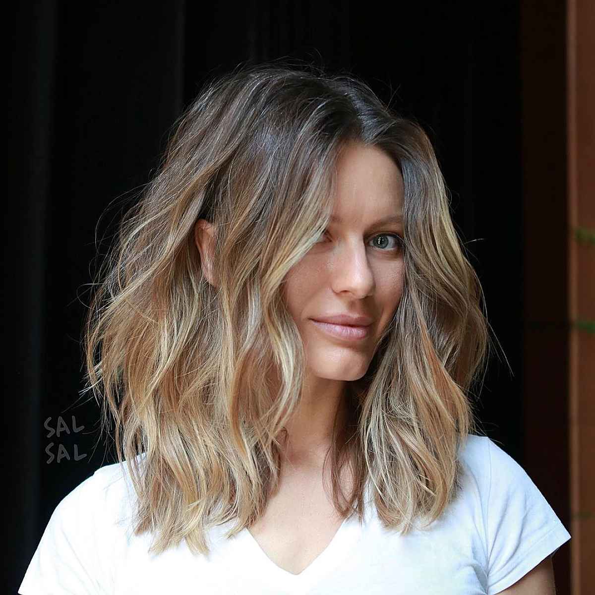 Cute Wavy Lob with Long Layers