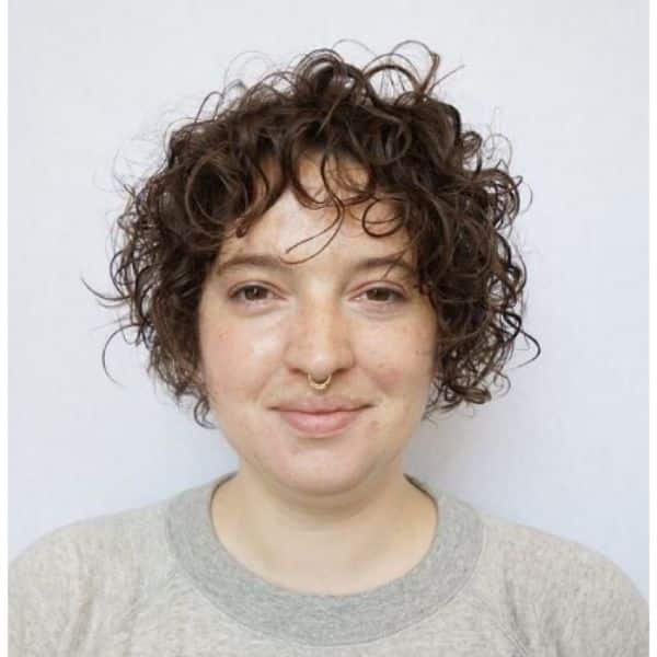 Dark Curly Perm Hair