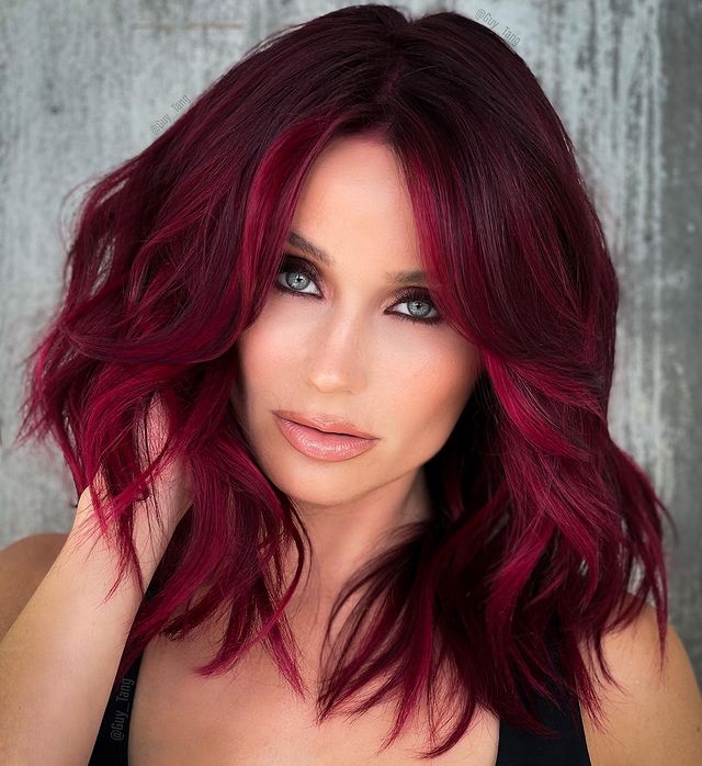 Dark Red Wine Hair Color