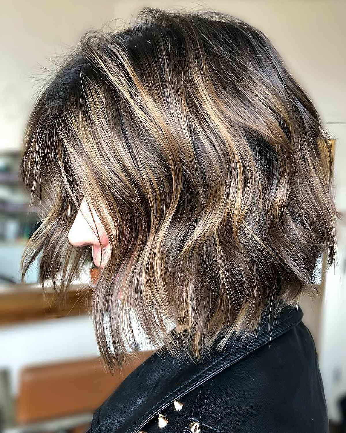 Dazzling Textured Layered Bob