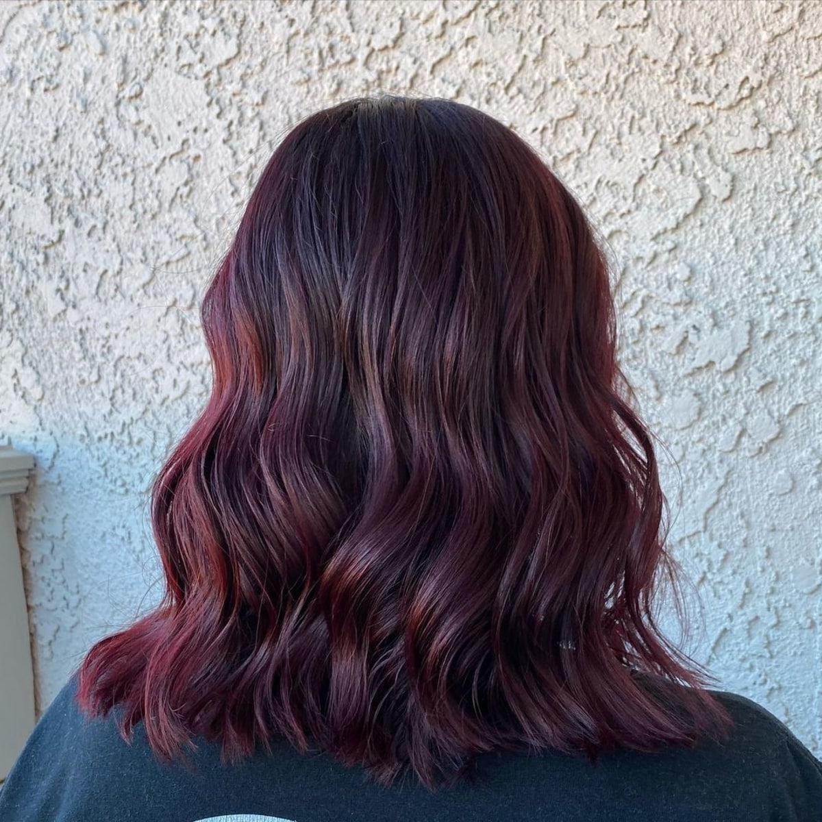 Deep violet cherry hair