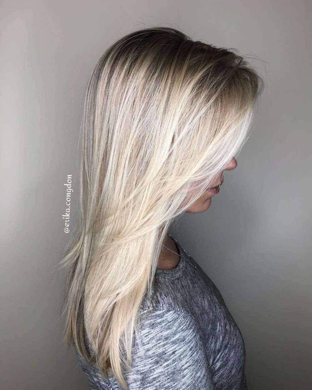 Dimensional Blonde Layers on Long Fine Hair