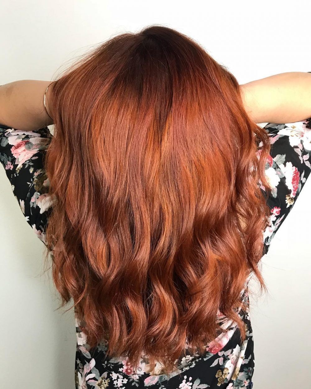 Dimensional Copper Waves hairstyle